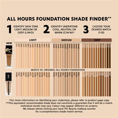 ysl forever youth foundation shade|ysl foundation shade guide.